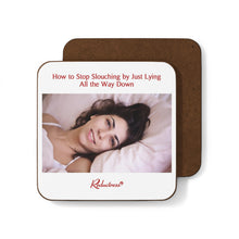 "How to Stop Slouching by Just Lying All the Way Down" Hardboard Back Coaster